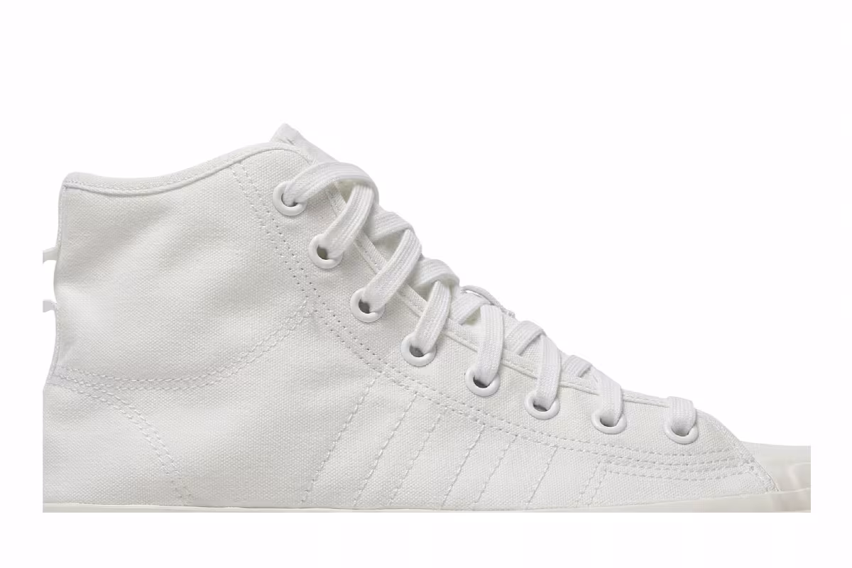 adidas Nizza High RF Triple White 2020, view 3