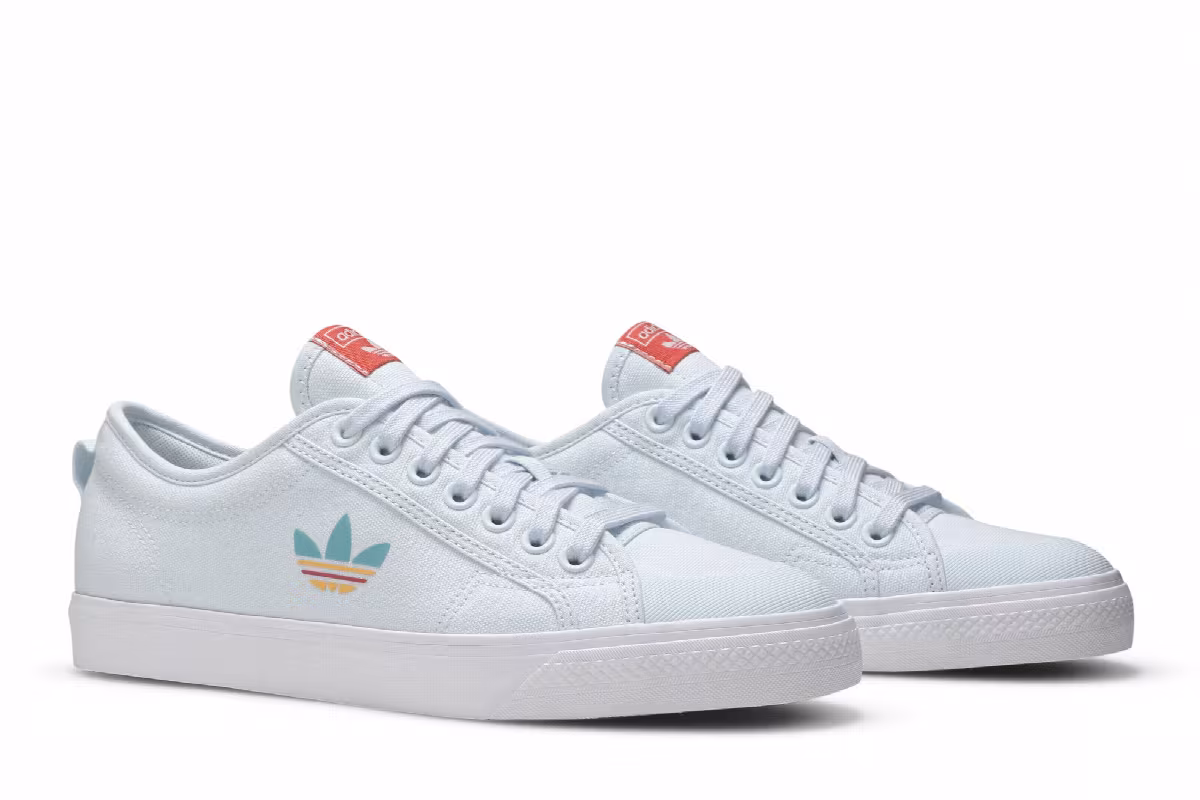 Adidas Nizza Colorful Trefoil - Sky Tint, view 9