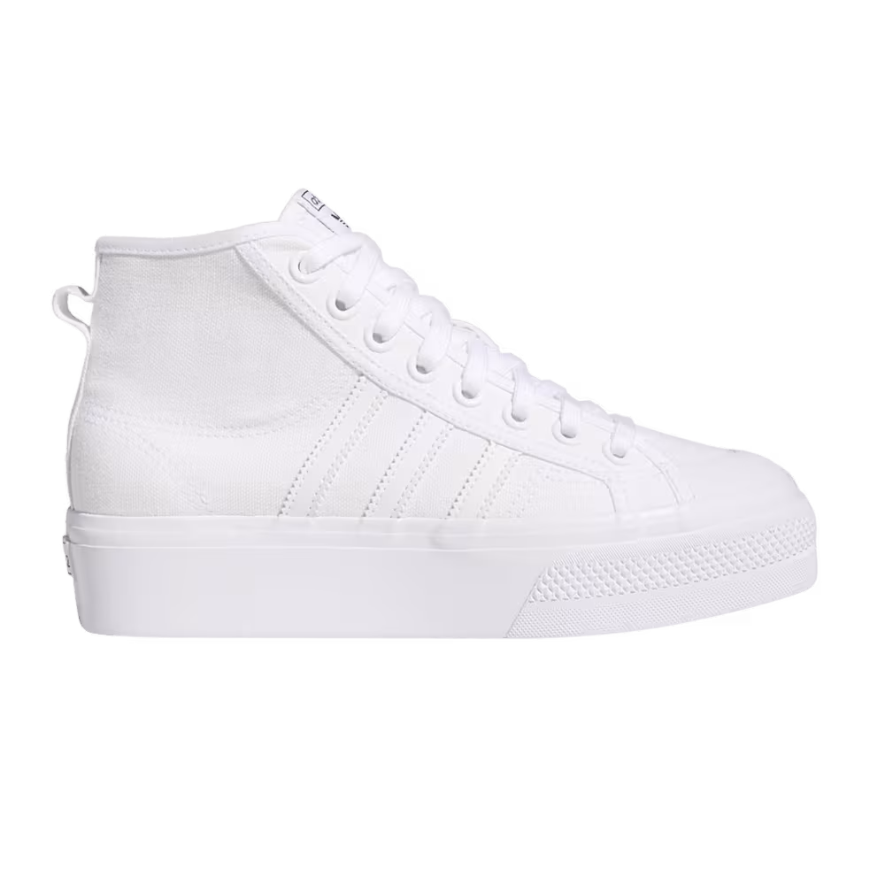 adidas Women's Nizza Platform Mid Triple White
