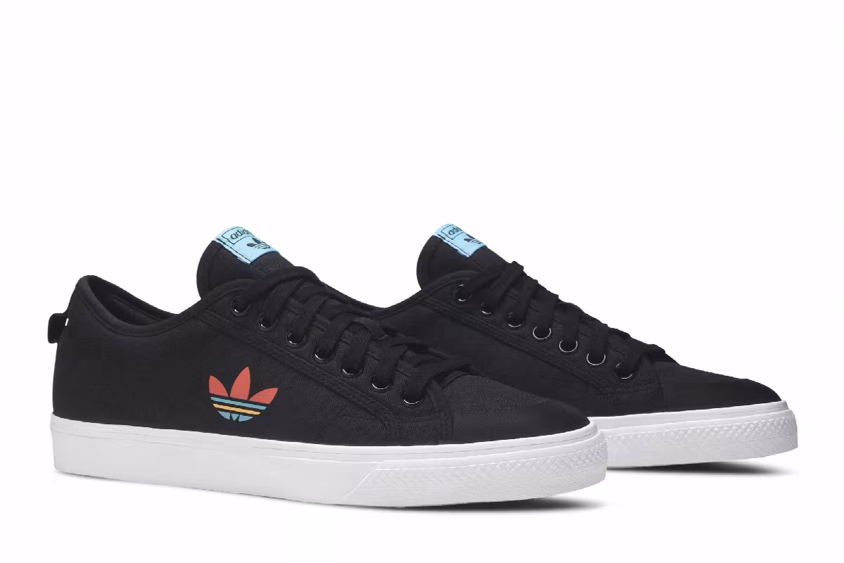 Adidas Nizza Colorful Trefoil - Black, view 9