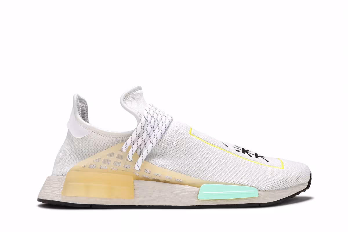Pharrell x adidas NMD Human Race Light Grey Teal, view 2