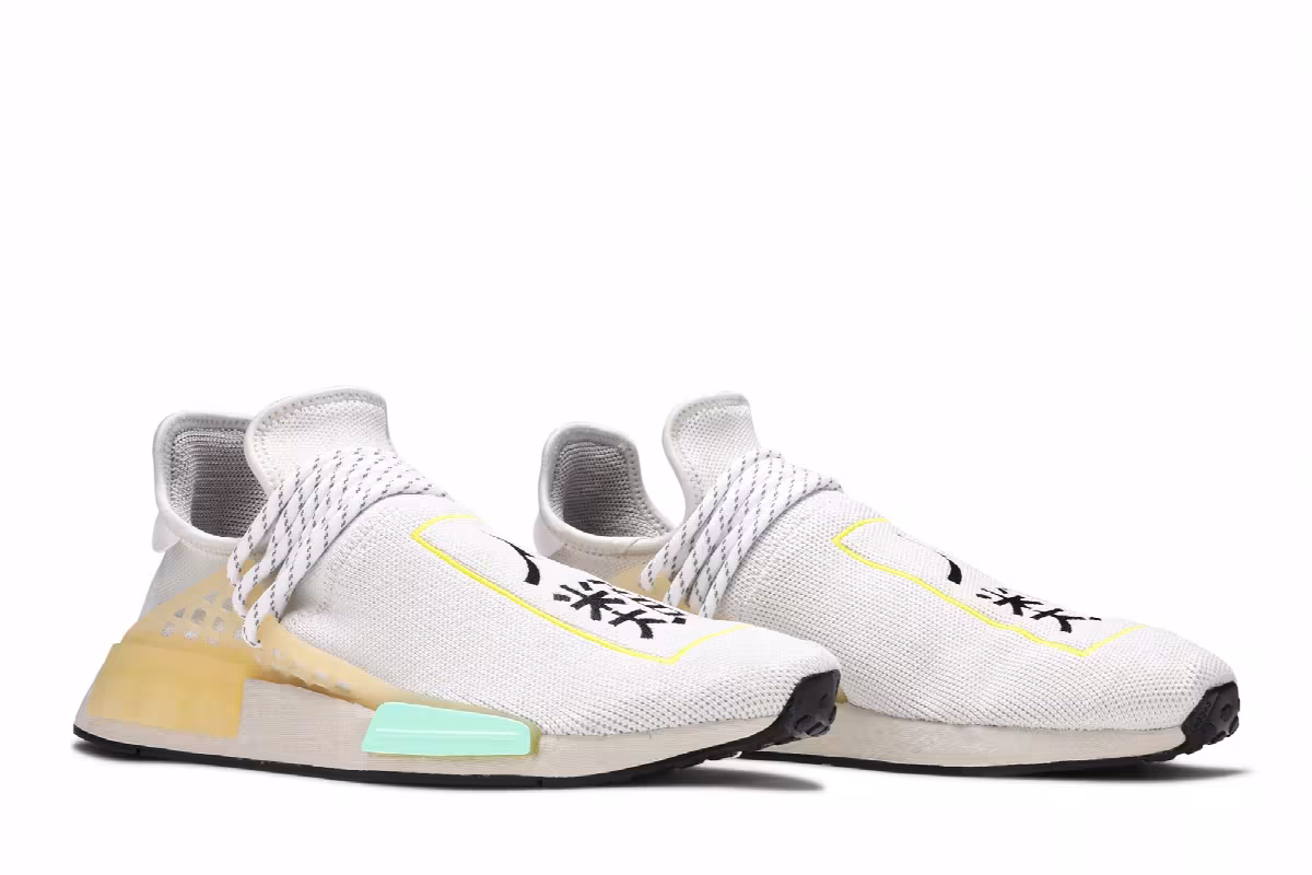 Pharrell x adidas NMD Human Race Light Grey Teal, view 9