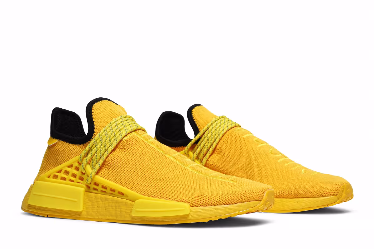 Men's Pharrell x adidas NMD Human Race Yellow, view 9