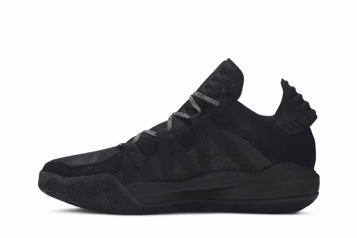 adidas Dame 6 Leather Black Gold, view 4