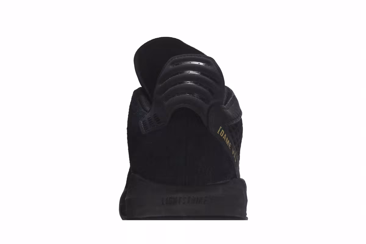 adidas Dame 6 Leather Black Gold, view 8