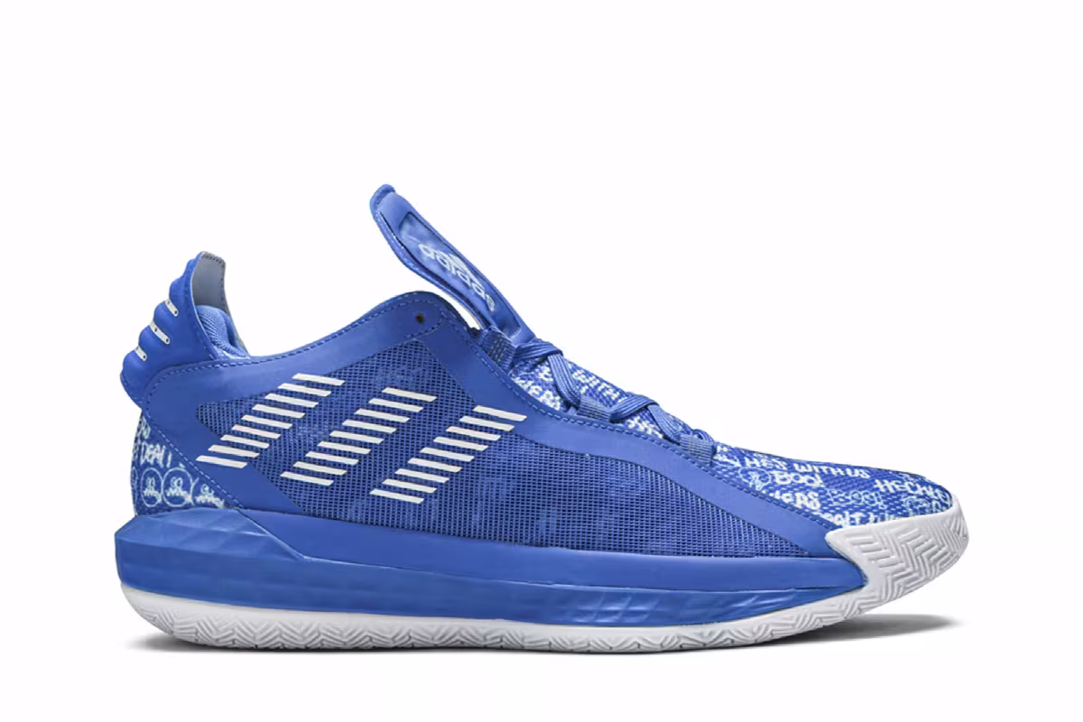 Adidas Dame 6 Glory Blue, view 2