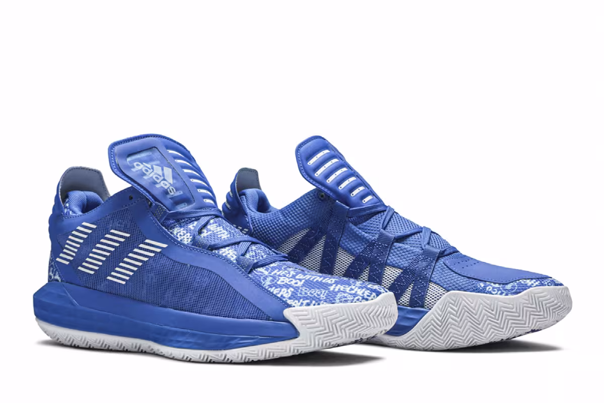 Adidas Dame 6 Glory Blue, view 9