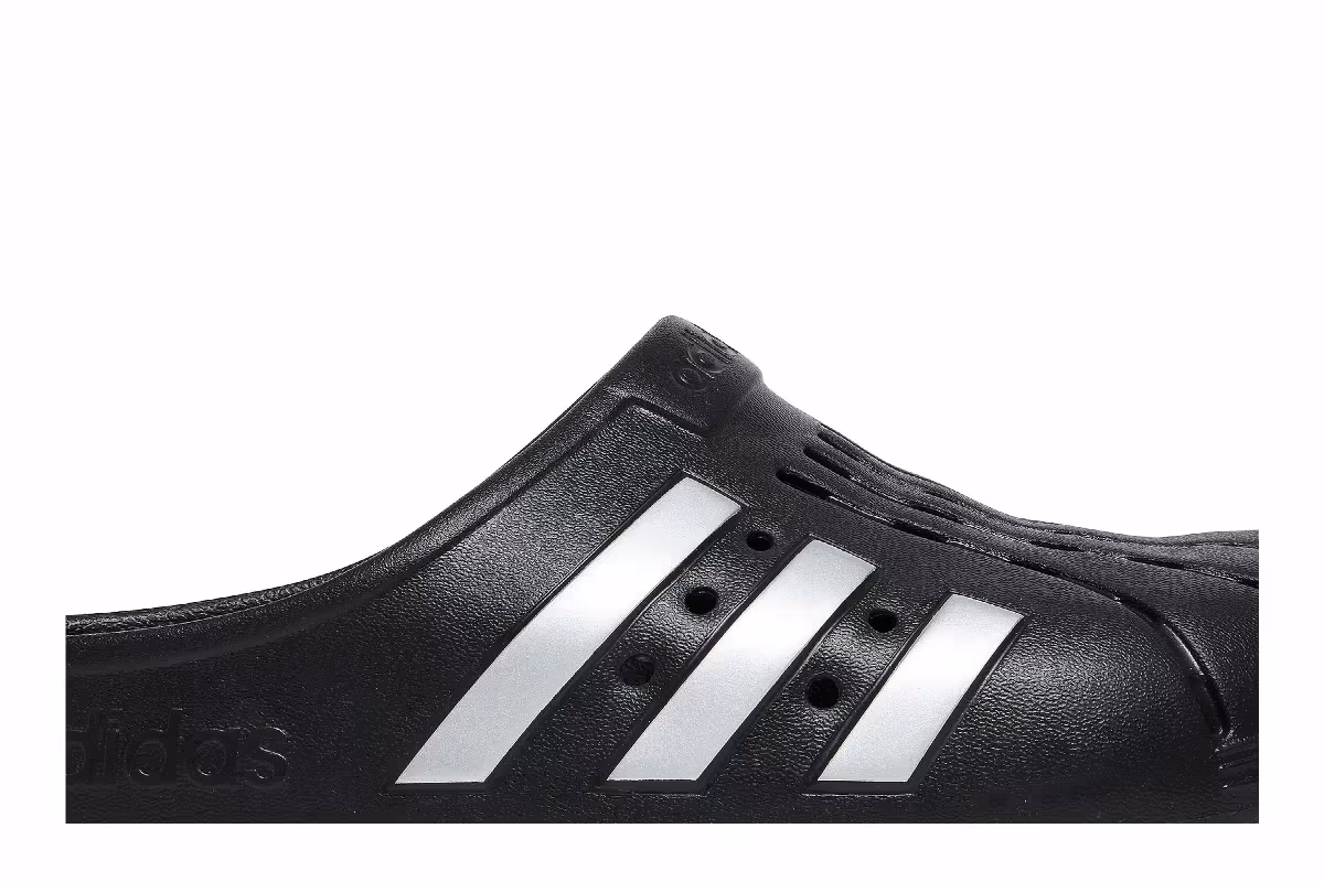 Adidas Adilette Clog Black Silver, view 3
