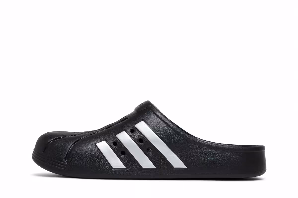Adidas Adilette Clog Black Silver, view 4