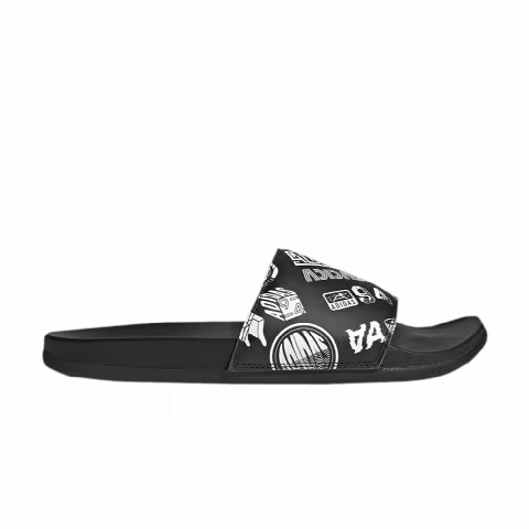 Adidas Adilette Comfort Slide 'All Over Logos - Black'