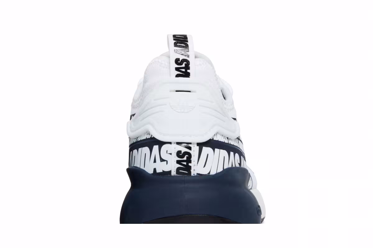 adidas ZX 2K Boost Bold Logo Graphic - White Navy, view 8