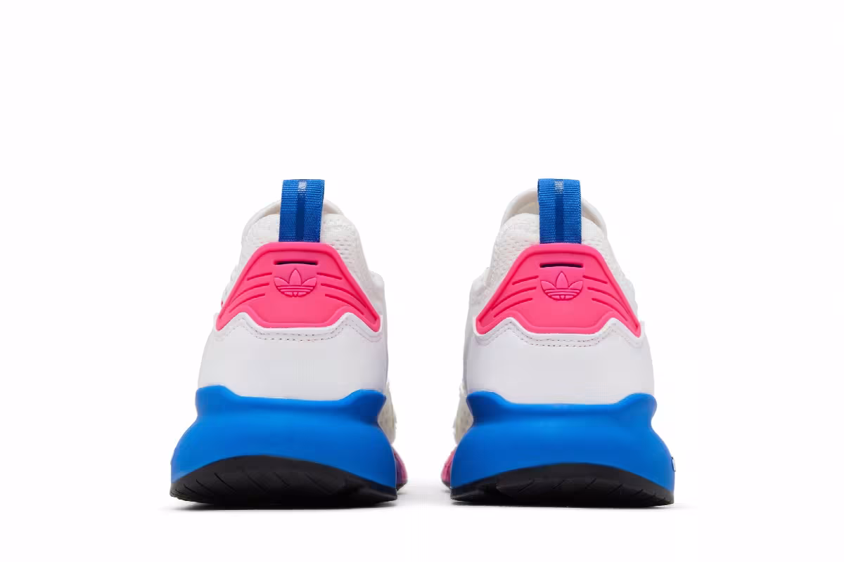 Adidas Women's ZX 2K Boost White Pink Blue, view 7