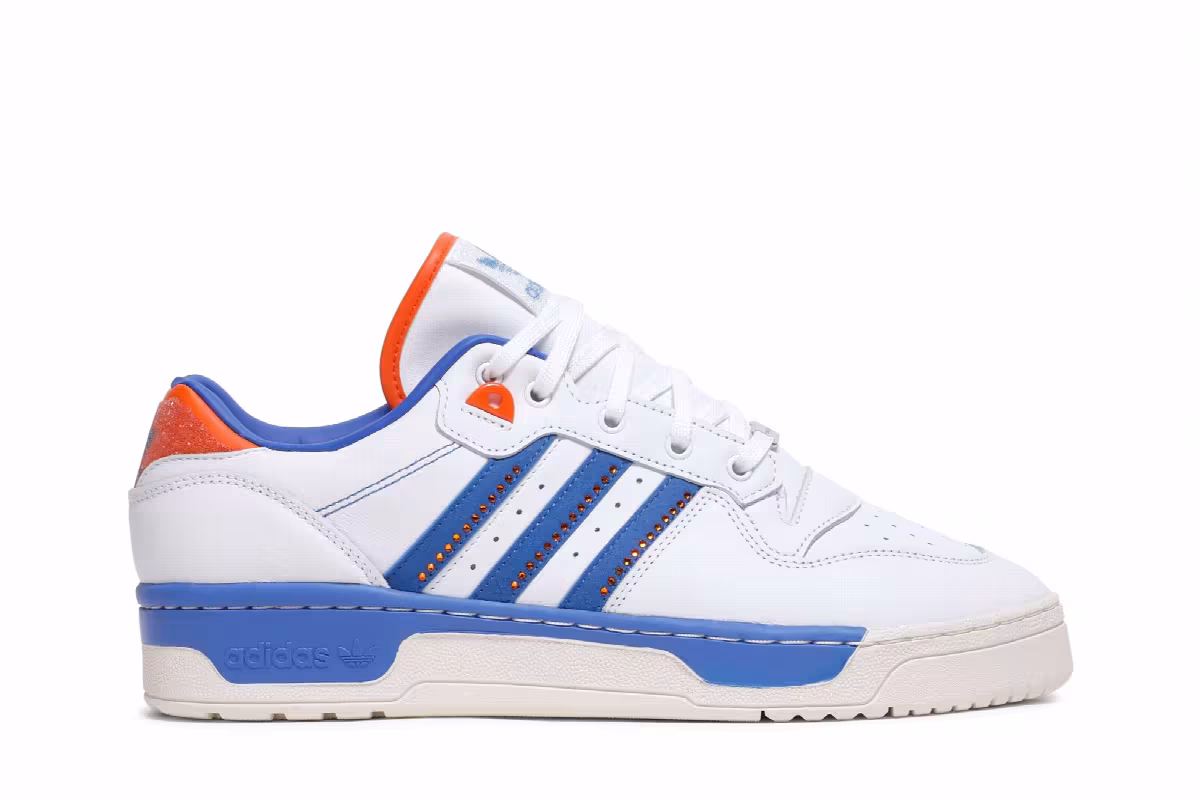 Swarovski x adidas Rivalry Low Cloud White Blue, view 2