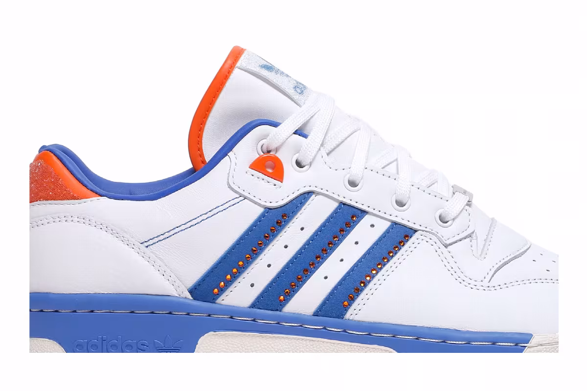 Swarovski x adidas Rivalry Low Cloud White Blue, view 3