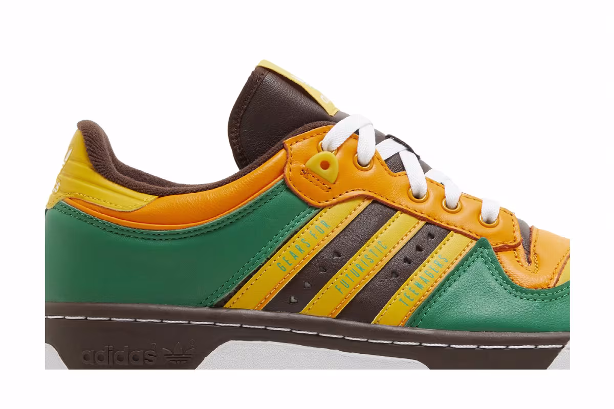 Human Made x adidas Rivalry Low Green Gold, view 3