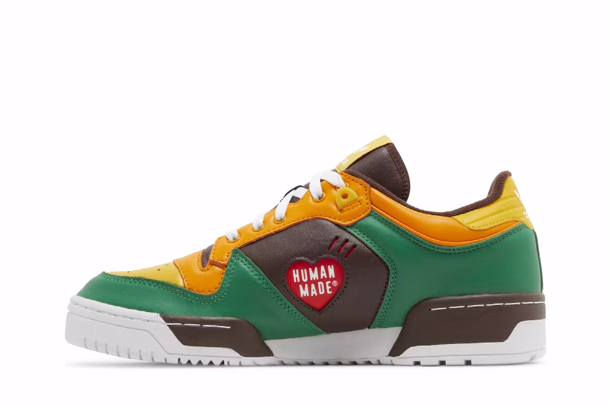 Human Made x adidas Rivalry Low Green Gold, view 4
