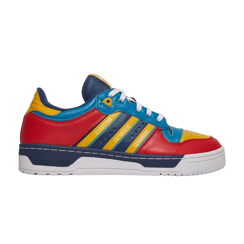 Human Made x adidas Rivalry Low Scarlet Aqua