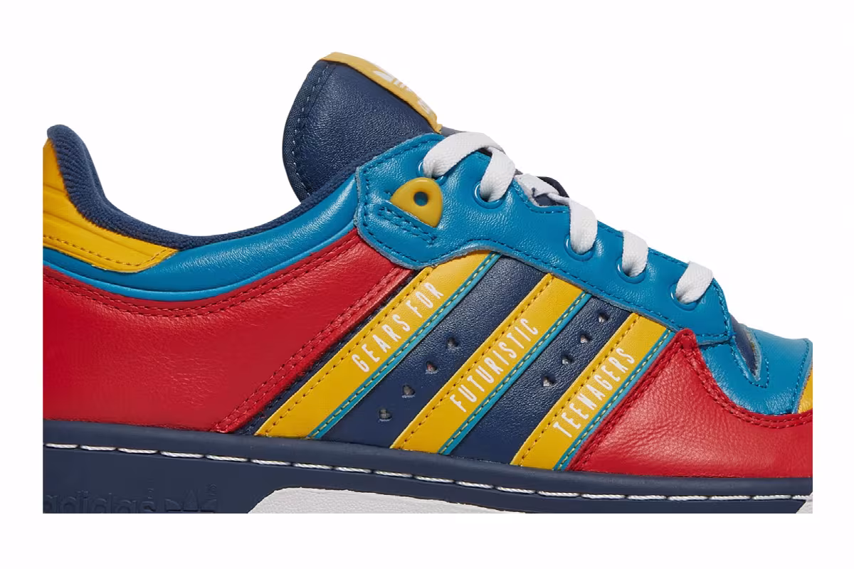 Human Made x adidas Rivalry Low Scarlet Aqua, view 3