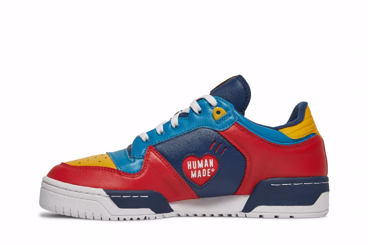 Human Made x adidas Rivalry Low Scarlet Aqua, view 4