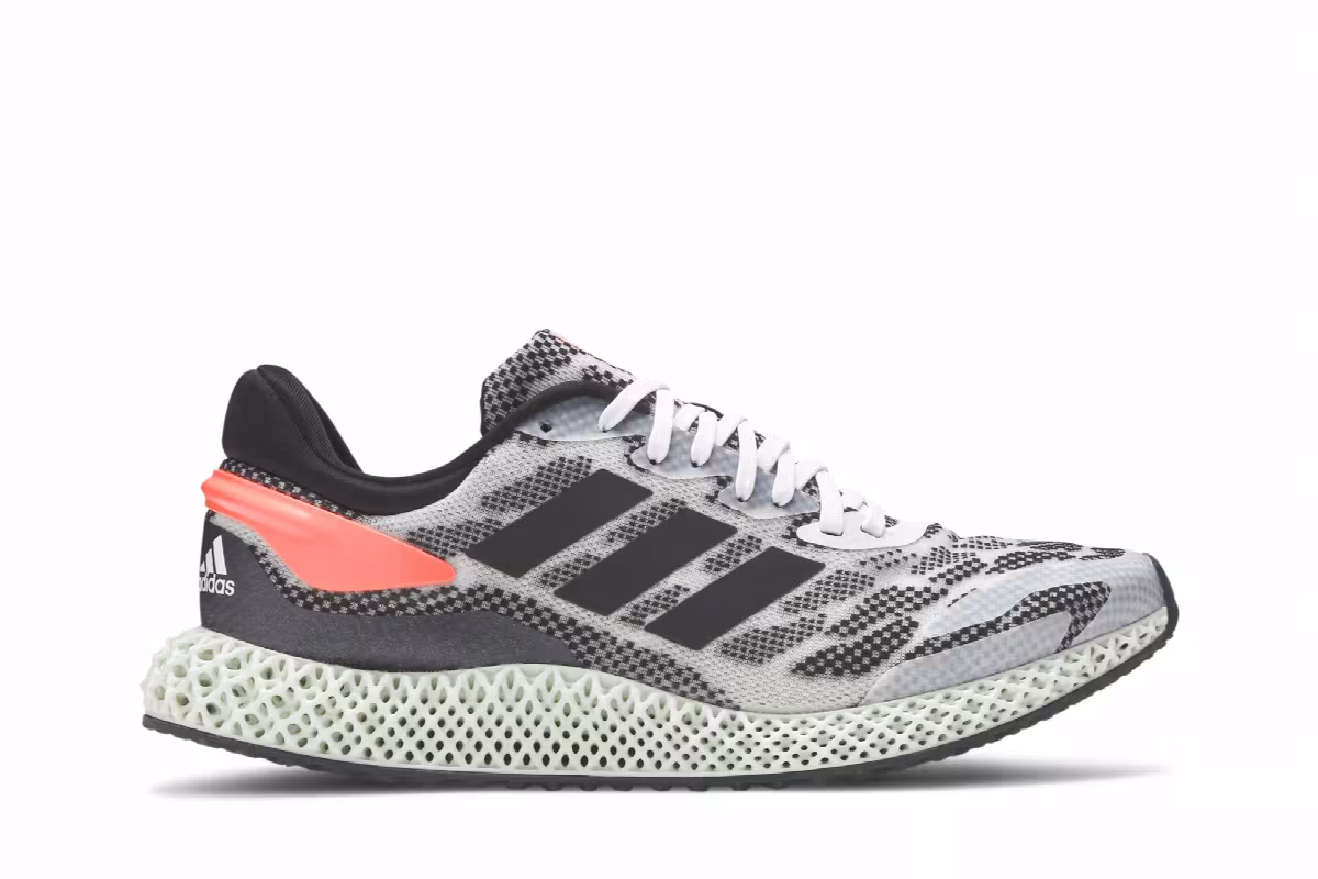 adidas 4D Run 1.0 White Signal Coral, view 2