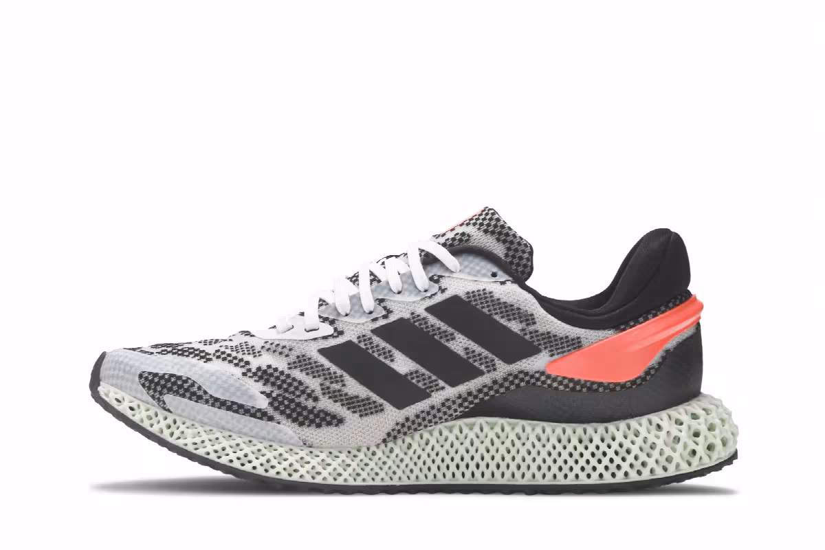 adidas 4D Run 1.0 White Signal Coral, view 4