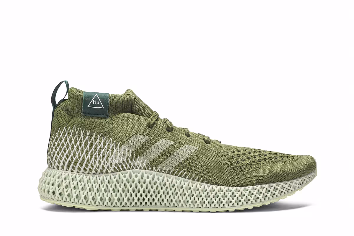 Pharrell Williams x adidas 4D Runner Olive, view 2