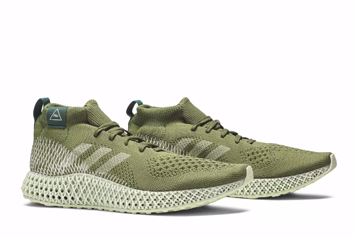 Pharrell Williams x adidas 4D Runner Olive, view 9