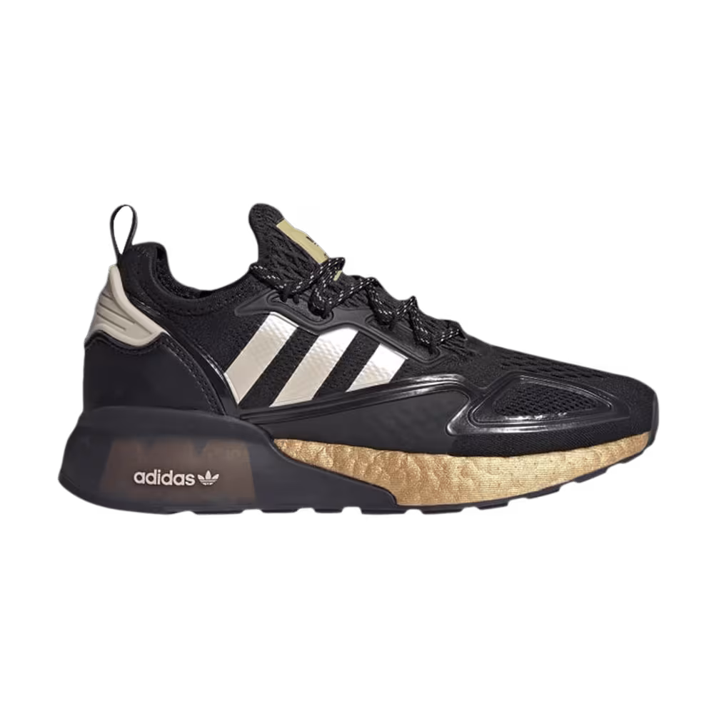 Adidas Women's ZX 2K Boost Black Gold Metallic