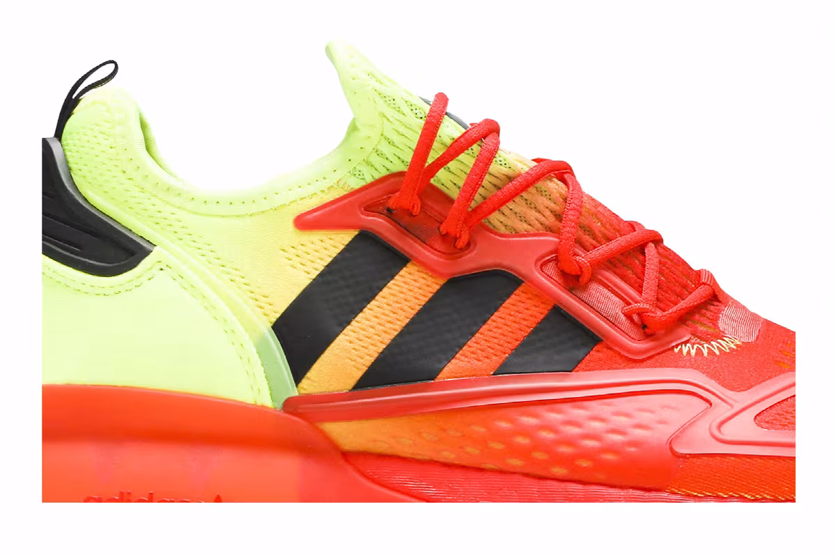 Adidas ZX 2K Boost Solar Yellow Red, view 3