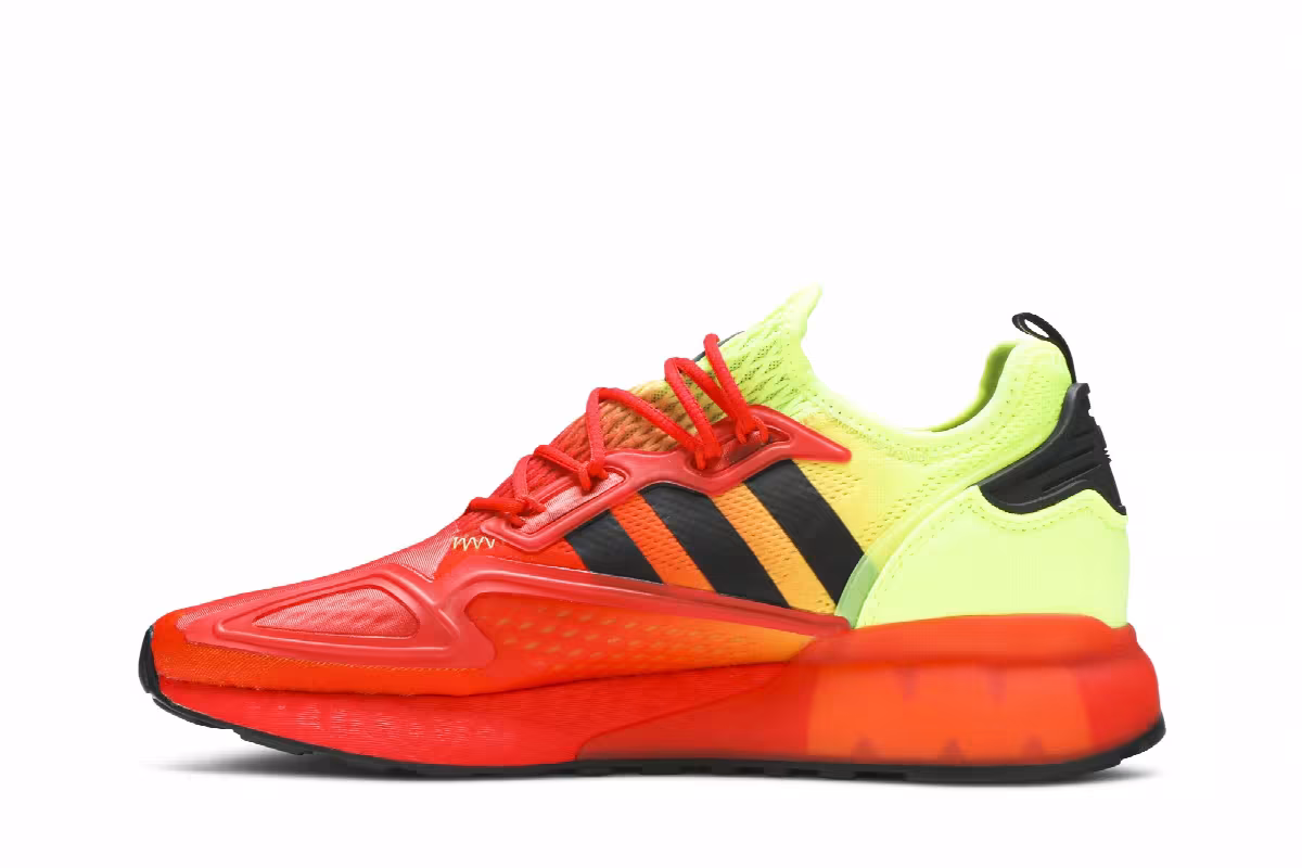 Adidas ZX 2K Boost Solar Yellow Red, view 4