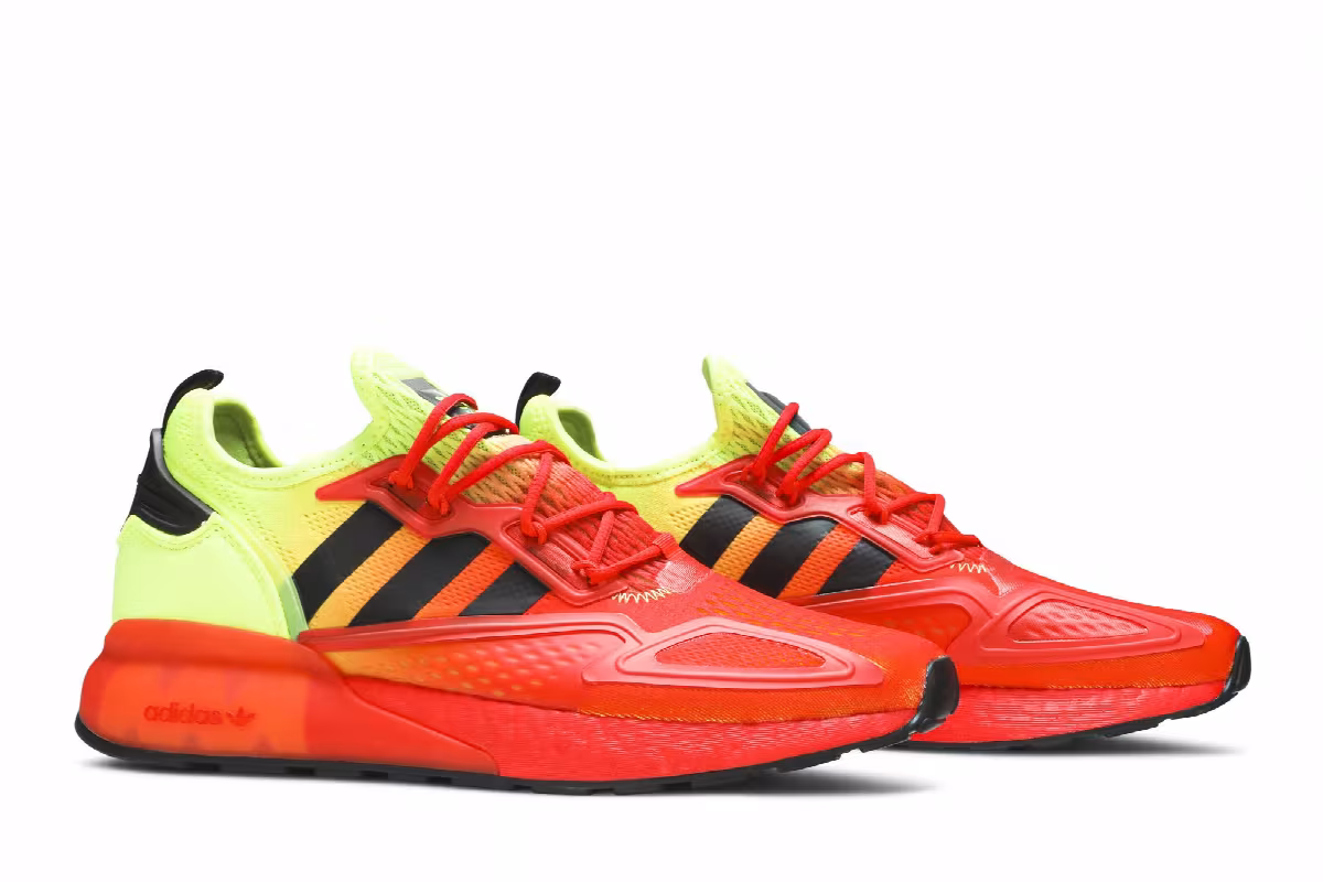 Adidas ZX 2K Boost Solar Yellow Red, view 9