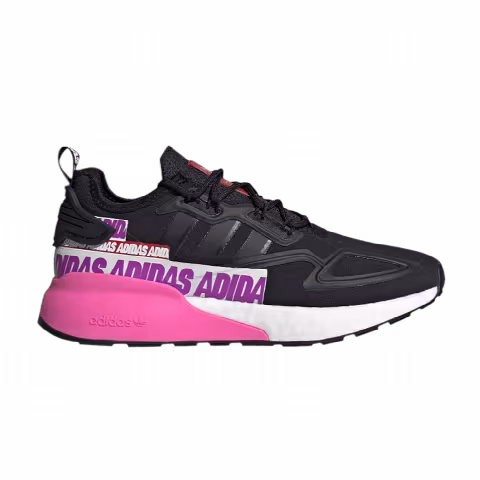 Adidas Wmns ZX 2K Boost 'Wordmark Heel Stripe - Black Pink'