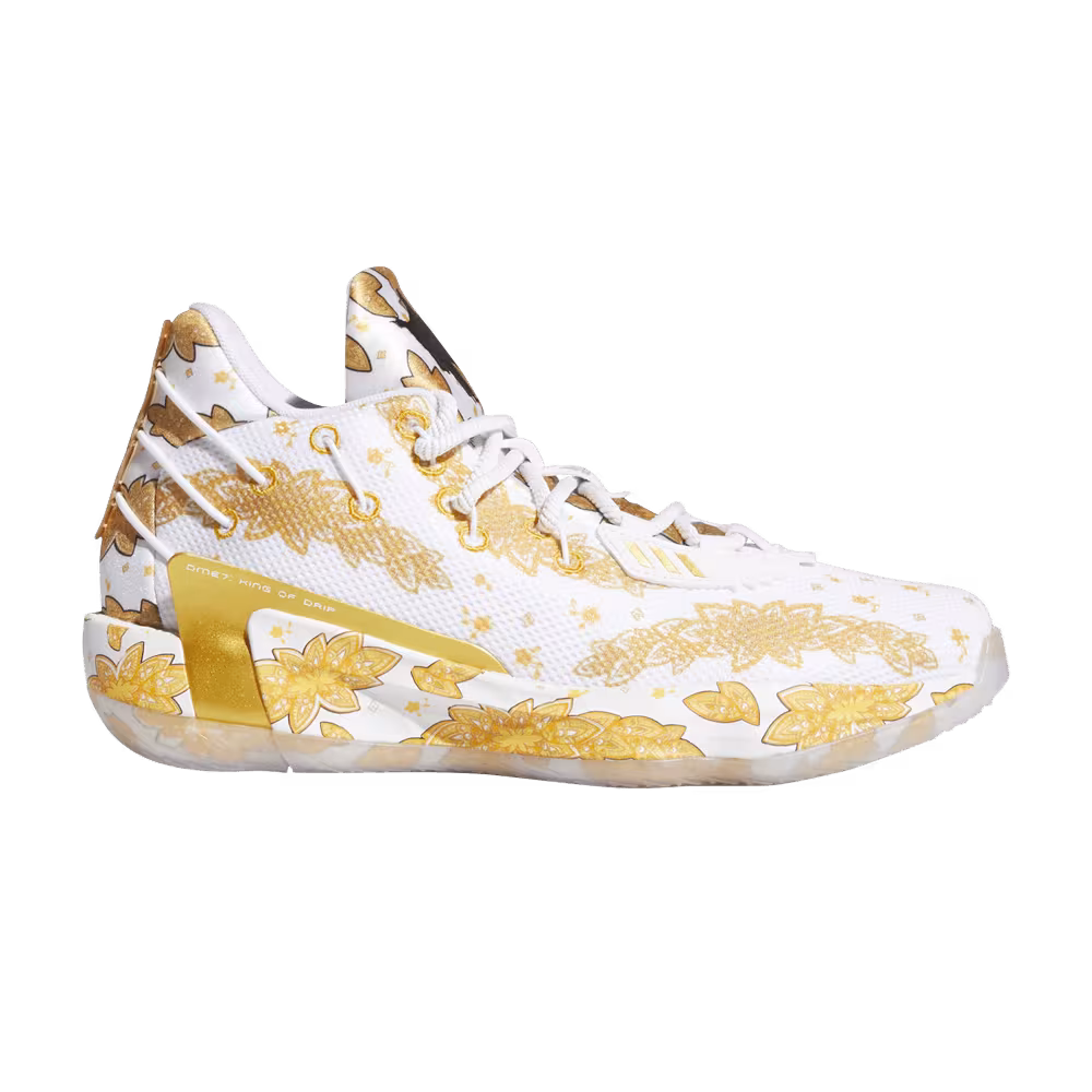 Ric Flair x adidas Dame 7 GCA White Gold Metallic