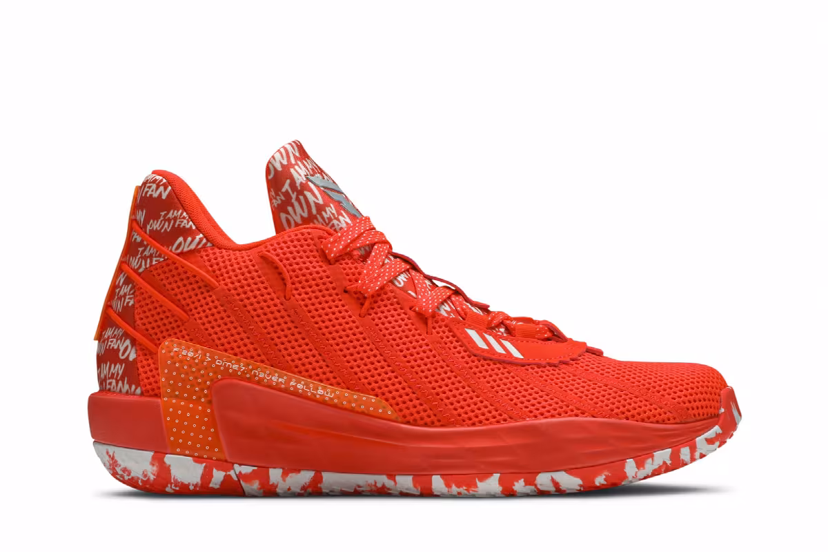 Adidas Dame 7 I Am My Own Fan - Solar Red, view 2