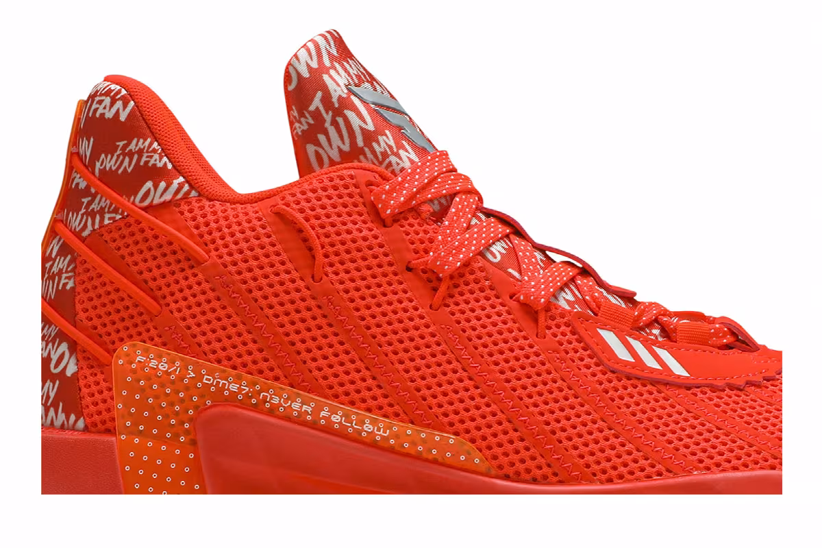 Adidas Dame 7 I Am My Own Fan - Solar Red, view 3