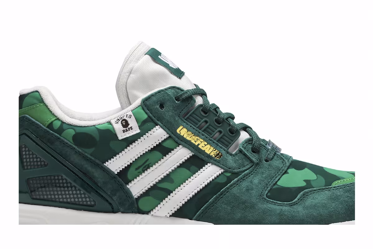 BAPE x Undefeated x adidas ZX 8000 A-ZX Series - Green Camo, view 3