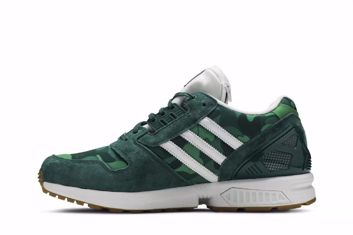 BAPE x Undefeated x adidas ZX 8000 A-ZX Series - Green Camo, view 4