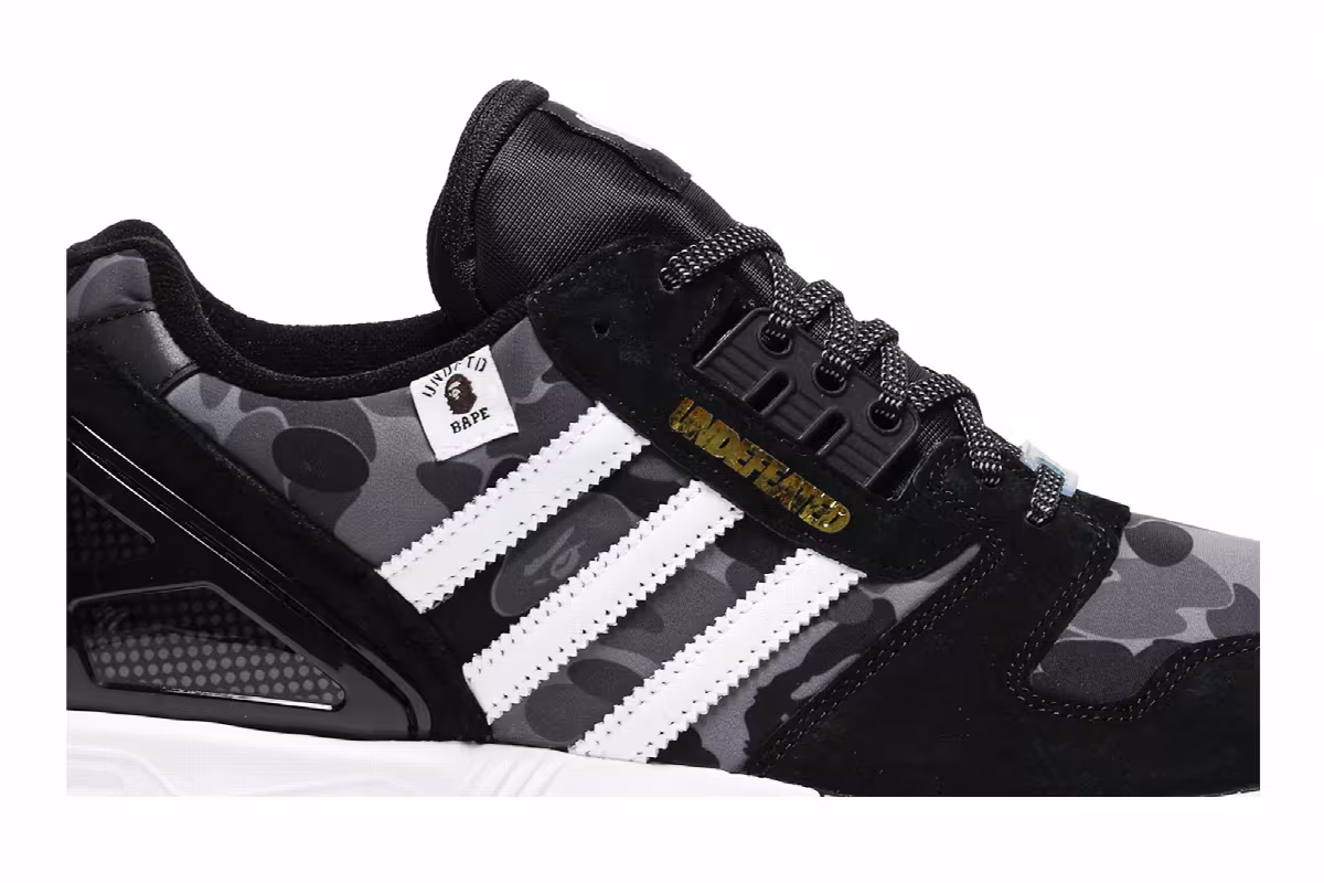 BAPE x Undefeated x adidas ZX 8000 A-ZX Series - Black Camo, view 3