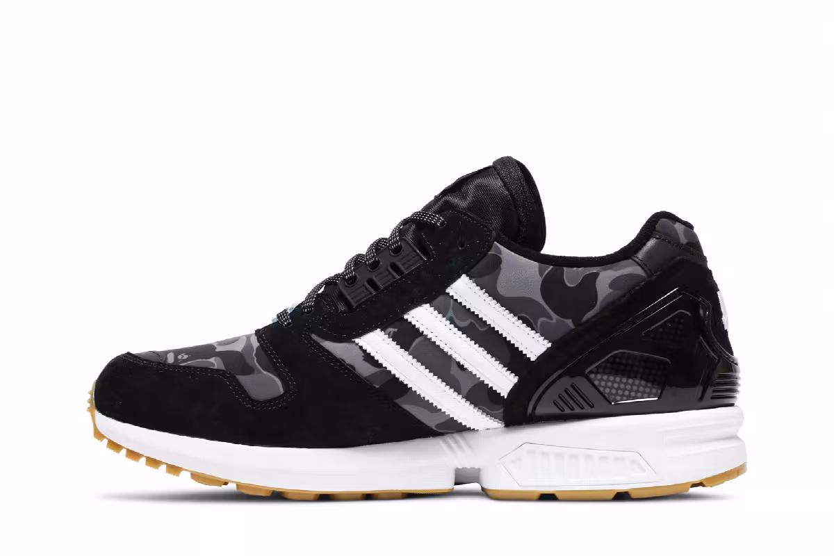 BAPE x Undefeated x adidas ZX 8000 A-ZX Series - Black Camo, view 4