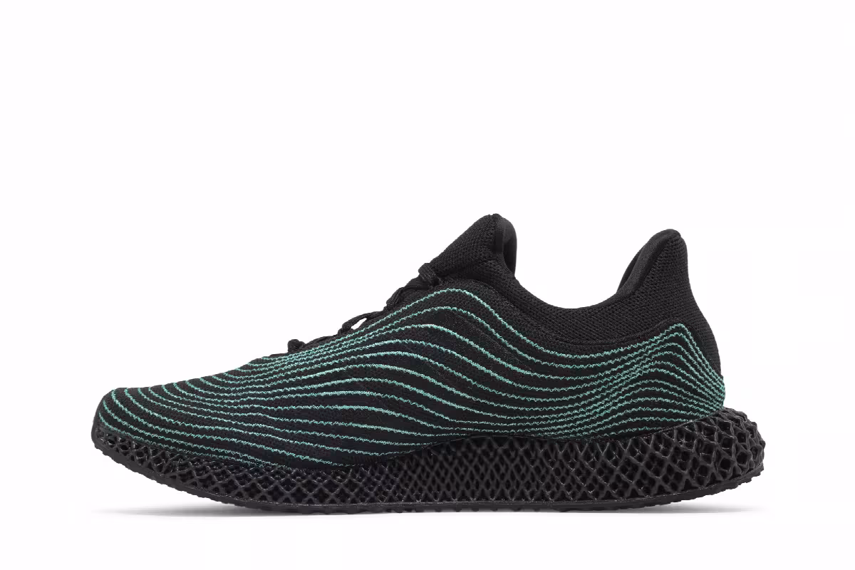 Parley x adidas Ultra 4D Uncaged Black Blue Spirit, view 4