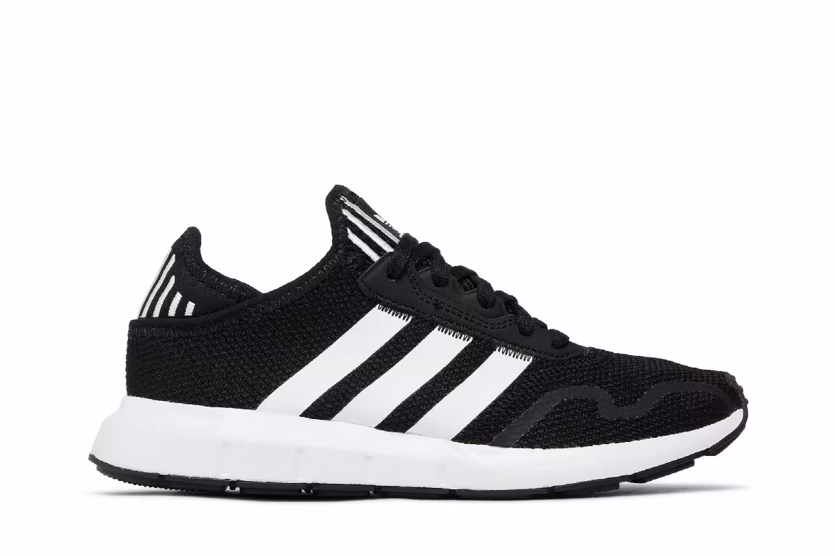 Adidas Swift Run X J Black White, view 2