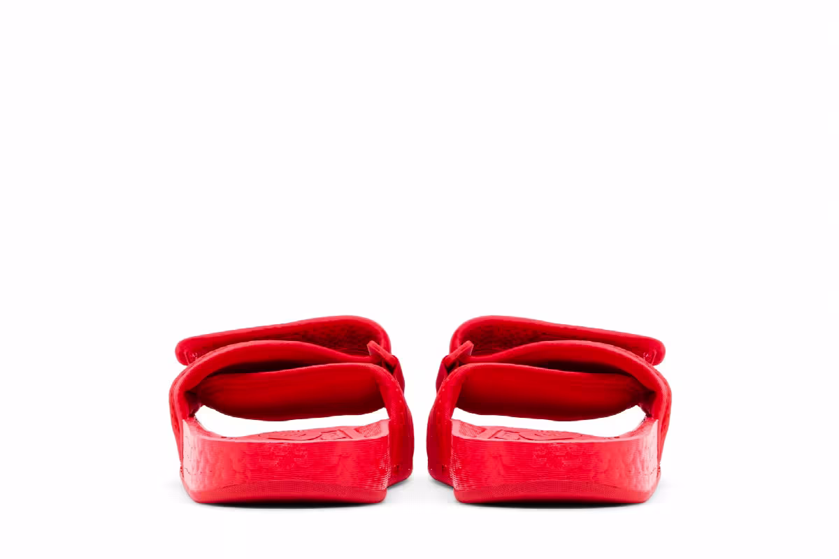 Pharrell x adidas Boost Slides Active Red, view 7