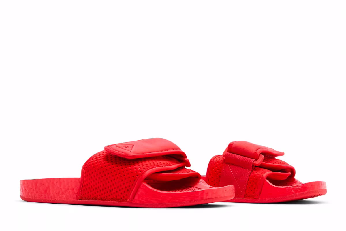 Pharrell x adidas Boost Slides Active Red, view 9