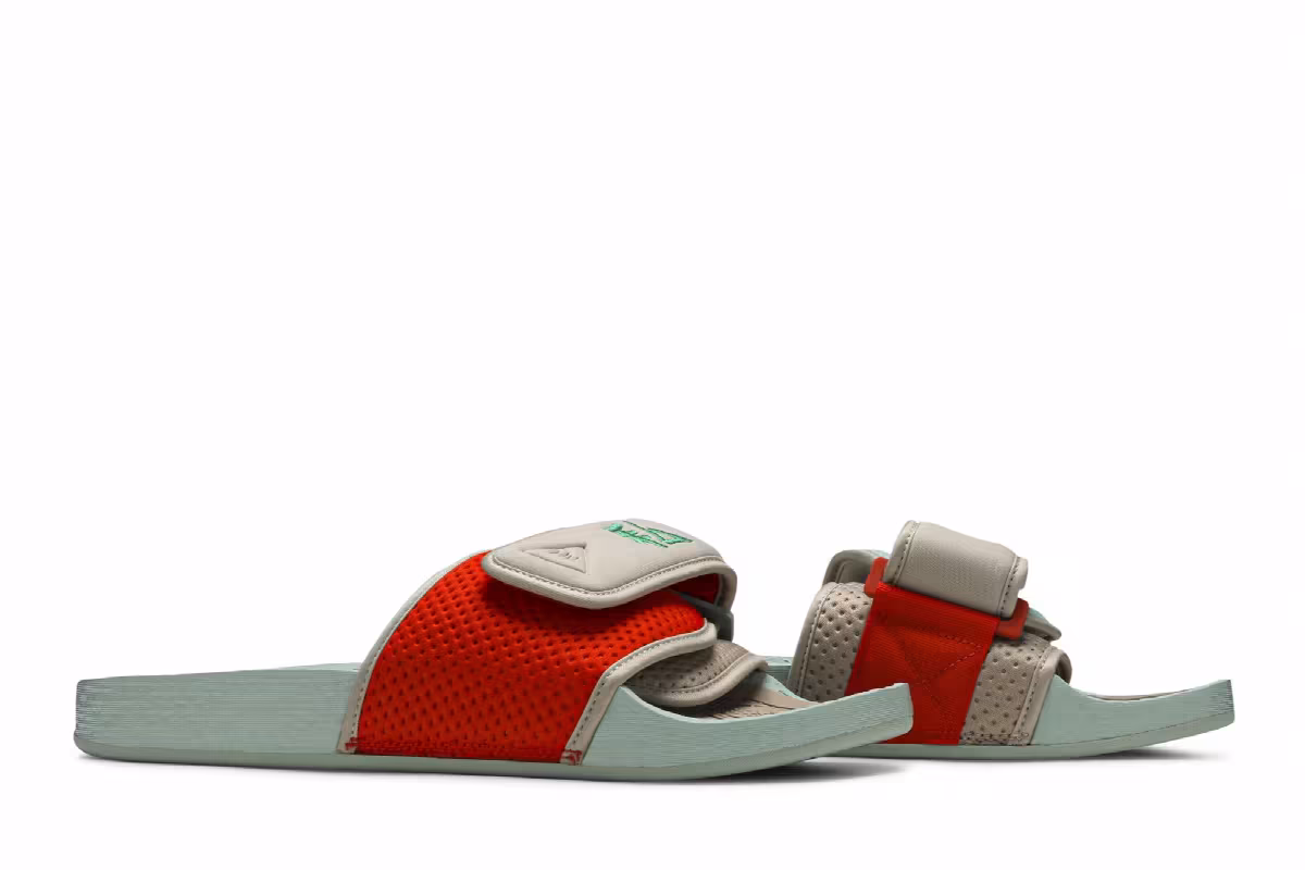 Pharrell x NIGO x adidas HU Chancletas Slides Friendship Pack, view 9