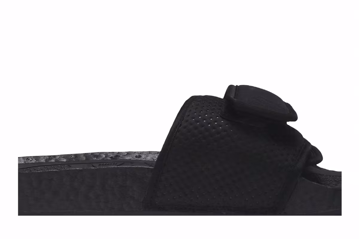 Pharrell x adidas Boost Slides Triple Black, view 3