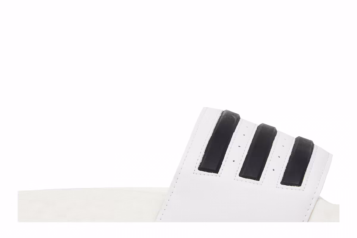 adidas Adilette Boost Slides White Black Stripes, view 3