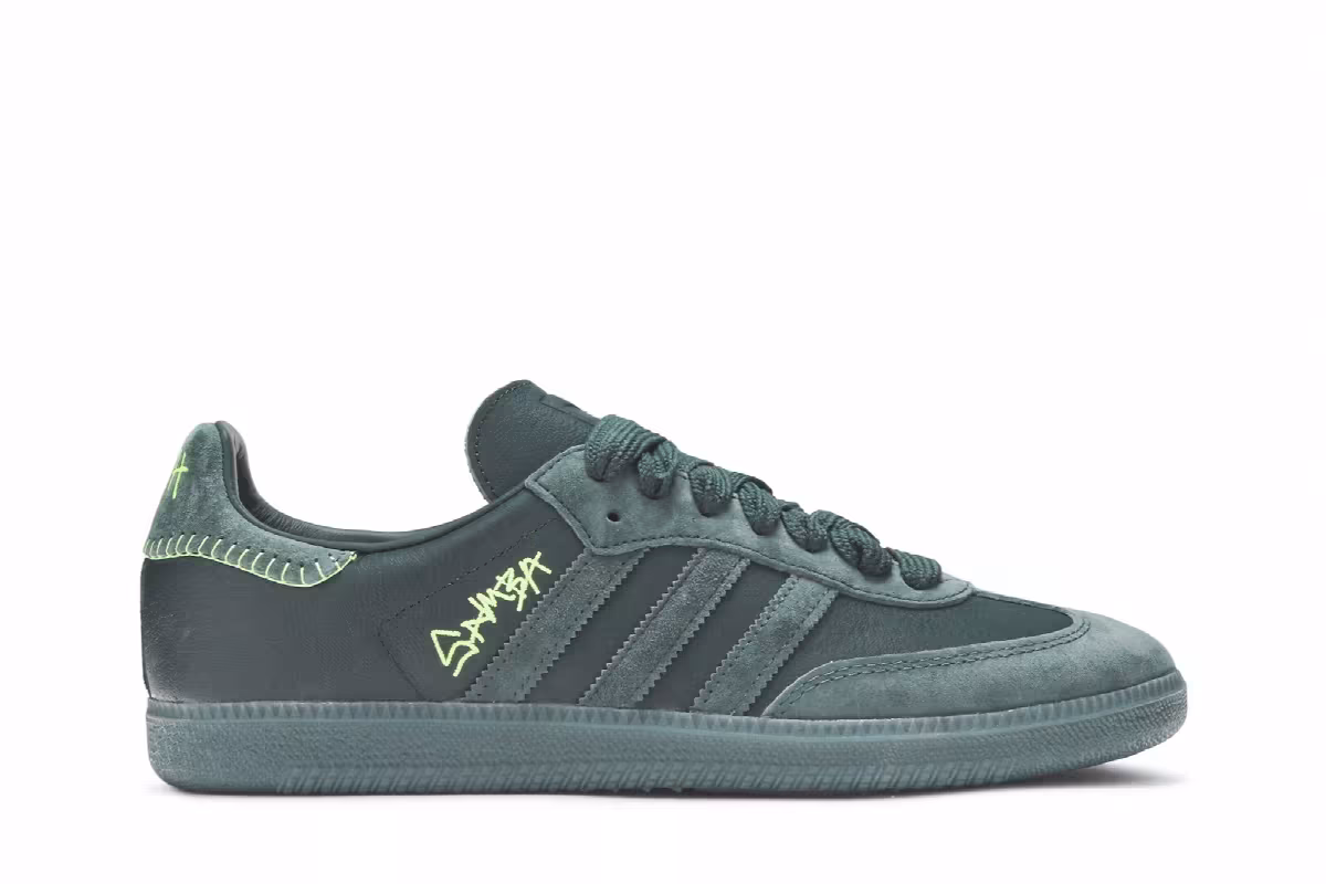 Jonah Hill x adidas Samba Green Night, view 2
