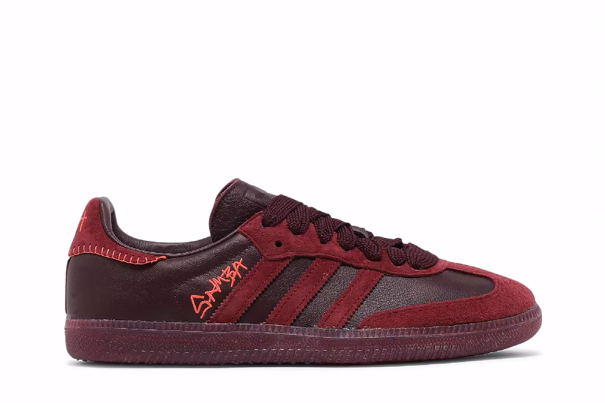 Jonah Hill x adidas Samba Maroon, view 2