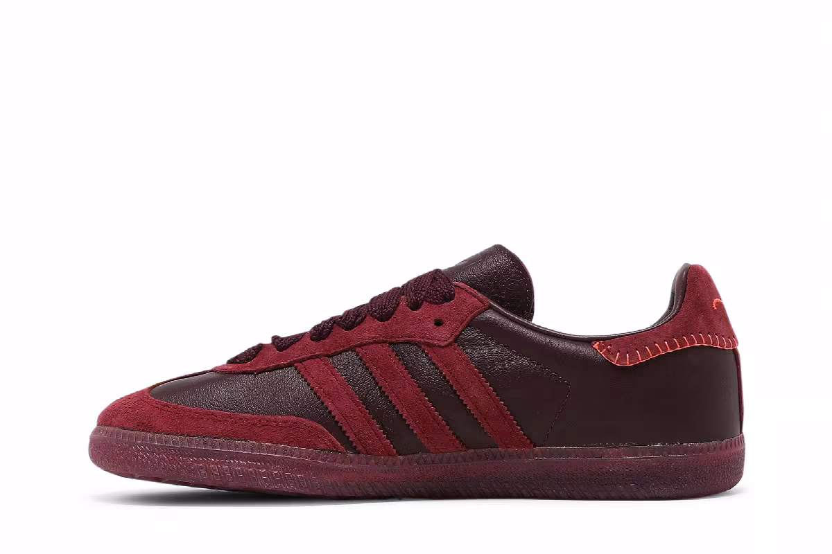 Jonah Hill x adidas Samba Maroon, view 4