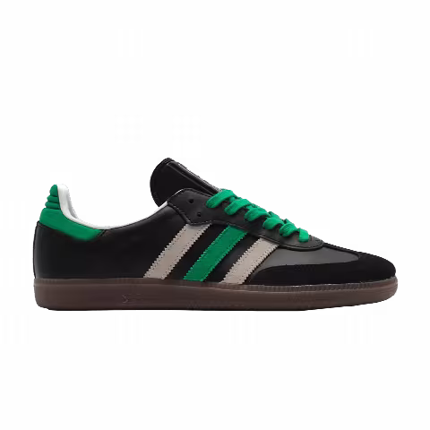 Adidas Samba 'Black Green Orange Mismatched Stripes'